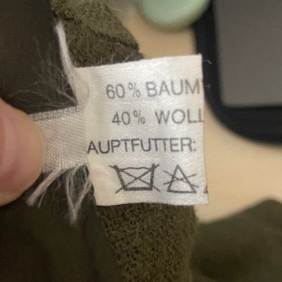 Wool Olive Colour A-Line Skirt - Picture 7 of 8